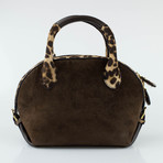 Calf Hair Mini Fiamma Handbag // Brown Suede Leopard