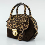 Calf Hair Mini Fiamma Handbag // Brown Suede Leopard