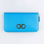 Double Gancio Zip Wallet // Cielo Blue