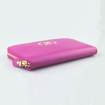 Double Gancio Zip Wallet // Anemone Pink