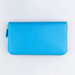 Double Gancio Zip Wallet // Cielo Blue