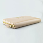 Double Gancio Zip Wallet // Beige Bisque