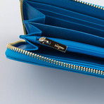 Double Gancio Zip Wallet // Cielo Blue