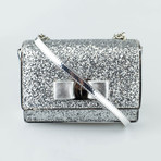 Mini Ginny Glitter Handbag // Silver