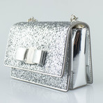 Mini Ginny Glitter Handbag // Silver