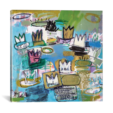 Les Nympheas de Basquiat (No. 34) // Wayne Sleeth (18"W x 18"H x 0.75"D)