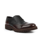 Capo Light Men's Wingtip Brogue Oxfords // Black Brown (US: 12)