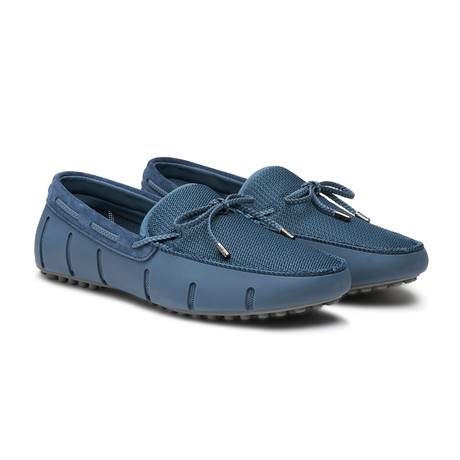 Braided Lace Loafer Driver Dt Suede // Slate (US: 7)