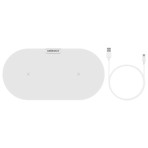 Q-Pad Dual // Fast Wireless Charging Pad (White)