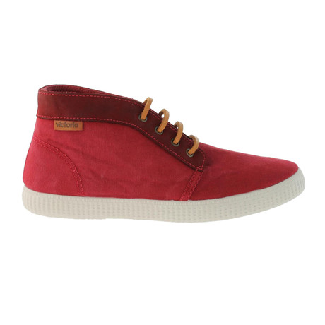 Weaving Canvas + Leather Chukka // Red (Euro: 39)