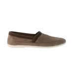 Camping Cotton + Leather Slip On // Taupe (Euro: 40)