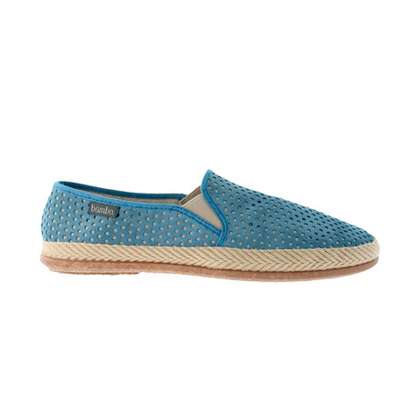 Picced Suede Slip On // Blue (Euro: 39)