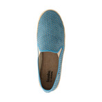 Picced Suede Slip On // Blue (Euro: 42)