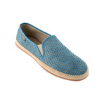 Picced Suede Slip On // Blue (Euro: 42)