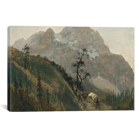 Western Trail The Rockies // Albert Bierstadt (26"W x 18"H x 0.75"D)