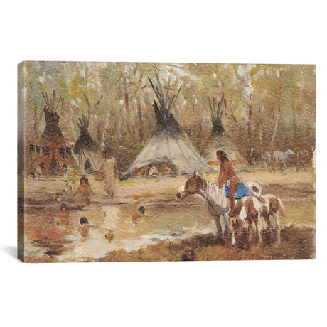 Sioux Camp // Ernest Chiriacka (26"W x 18"H x 0.75"D)