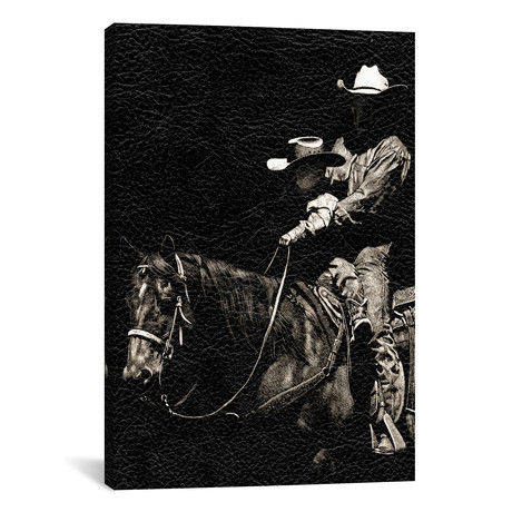 Scratchboard Rodeo II // Julie T. Chapman // Sepia (18"W x 26"H x 0.75"D)