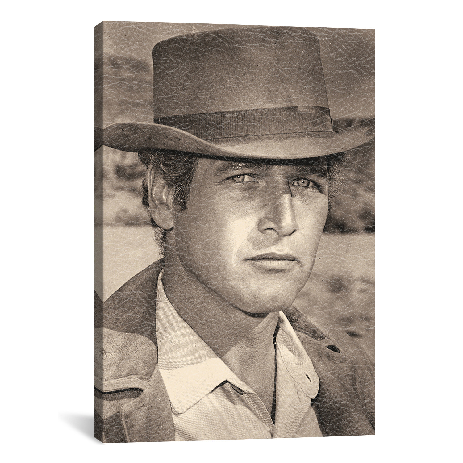 Paul Newman Wearing A Cowboy Hat // Movie Star News (18"W x 26"H x 0.75