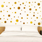 Gold Metallic Dots // Wall Sticker