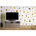 Gold Metallic Dots // Wall Sticker