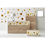 Gold Metallic Dots // Wall Sticker