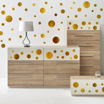 Gold Metallic Dots // Wall Sticker