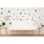 Silver Metallic Dots // Wall Sticker