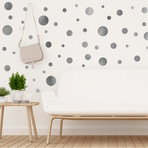 Silver Metallic Dots // Wall Sticker