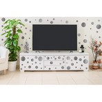 Silver Metallic Dots // Wall Sticker