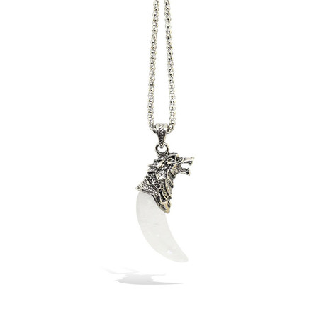 Clear Wolf Necklace