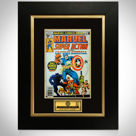 Captain America #1 Marvel Super Action // Stan Lee Signed Comic (Signed Comic Book Only)