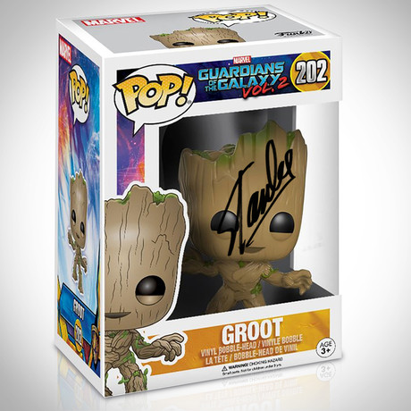 Baby Groot Guardians Of The Galaxy // Stan Lee Signed Funko Pop
