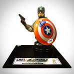 Captain America // Stan Lee Signed Bust Statue // Custom Museum Display