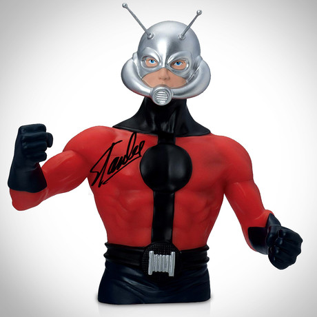 Ant-Man // Stan Lee Signed Bust Bank Statue // Limited Edition
