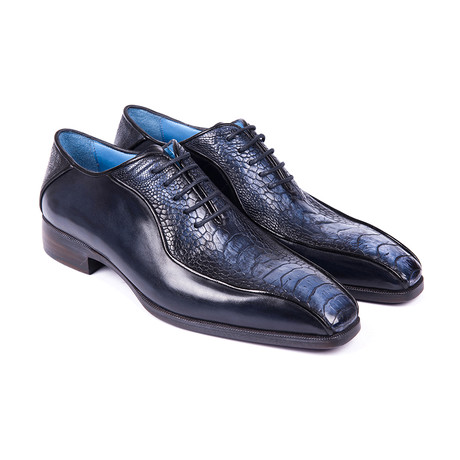 Genuine Ostrich Bicycle-Toe Oxfords // Navy (Euro: 38)