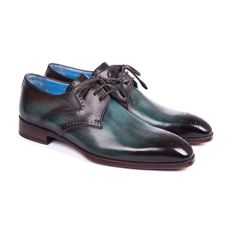 Medallion Toe Derby // Turquoise + Brown (Euro: 38)