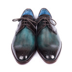 Medallion Toe Derby // Turquoise + Brown (Euro: 44)