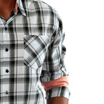 Something Tried Plaid Shirt // White + Black (XL)