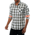 Something Tried Plaid Shirt // White + Black (XL)