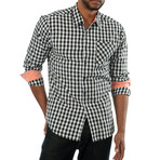 Something Tried Plaid Shirt // Black + White (2XL)