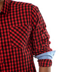 Something Tried Plaid Shirt // Black + Red (2XL)