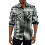 Something Secure Plaid Shirt // Black + White (S)