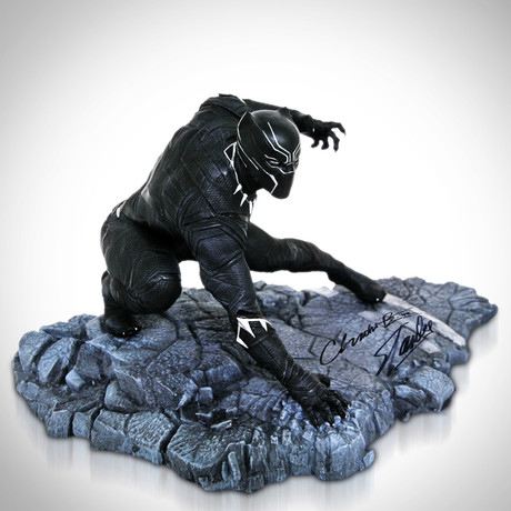 Black Panther // Chadwick Boseman + Stan Lee Signed Statue // Limited Edition
