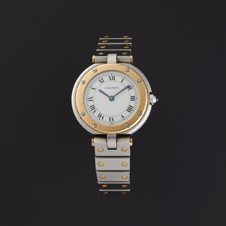 Cartier Round Santos Two-Tone Quartz // Pre-Owned