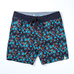 Dizzy Floral Short Swim Trunk // black (30)