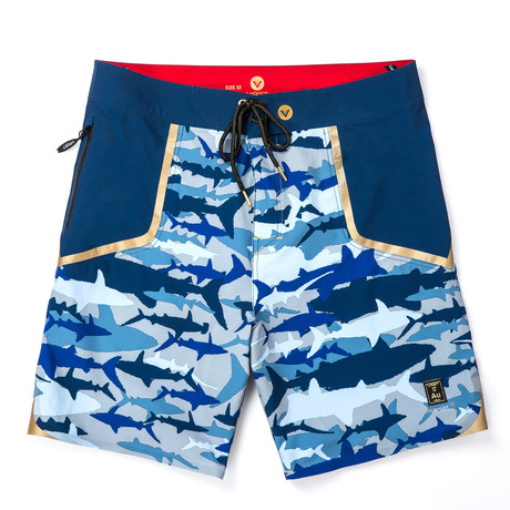 Cool Breeze Camo Boardshort // Navy Multi (30)