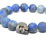 Lapis Lazuli Swarovski Skull Bracelet