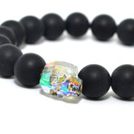 Onyx Swarovski Skull Bracelet