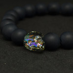 Onyx Swarovski Skull Bracelet