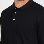 Cayson Long Sleeve Polo // Black (XL)